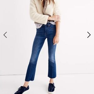 Madewell Cali Demi bootcut jeans raw hem edition